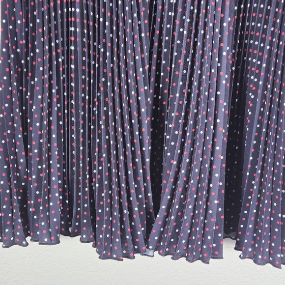 French Connection Women’s Dress Y2K Romantic Lace Polka Dot Pleated Skirt US 8 - Picture 6 of 11